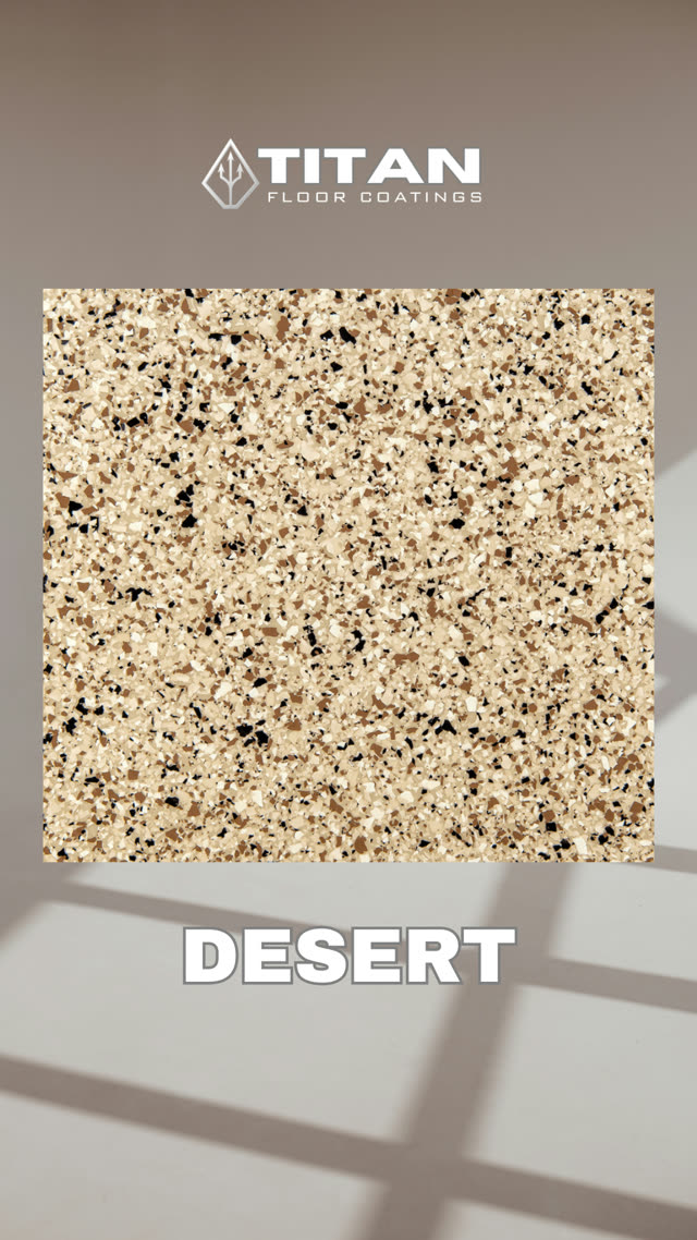 Desert epoxy flake colour